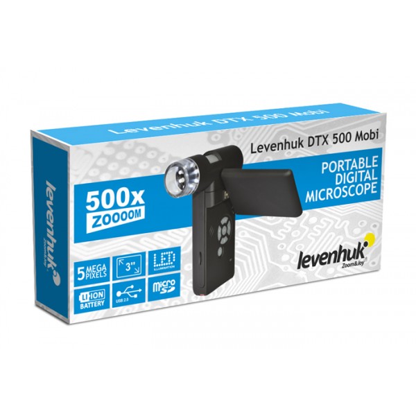 Levenhuk DTX 500 LCD Tragbares Digitales USB-Mikroskop mit LCD-Display